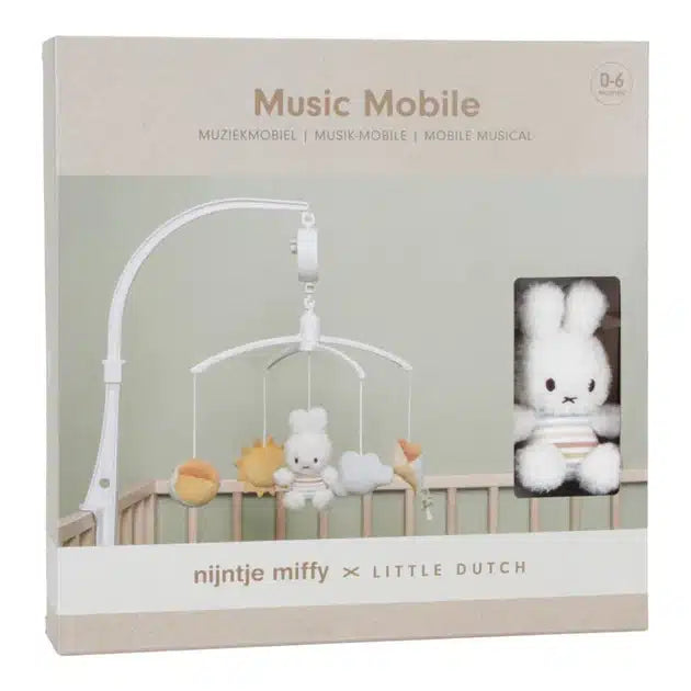 Mobile musical Miffy – Vintage Stripes | Little Dutch - Mini-Me