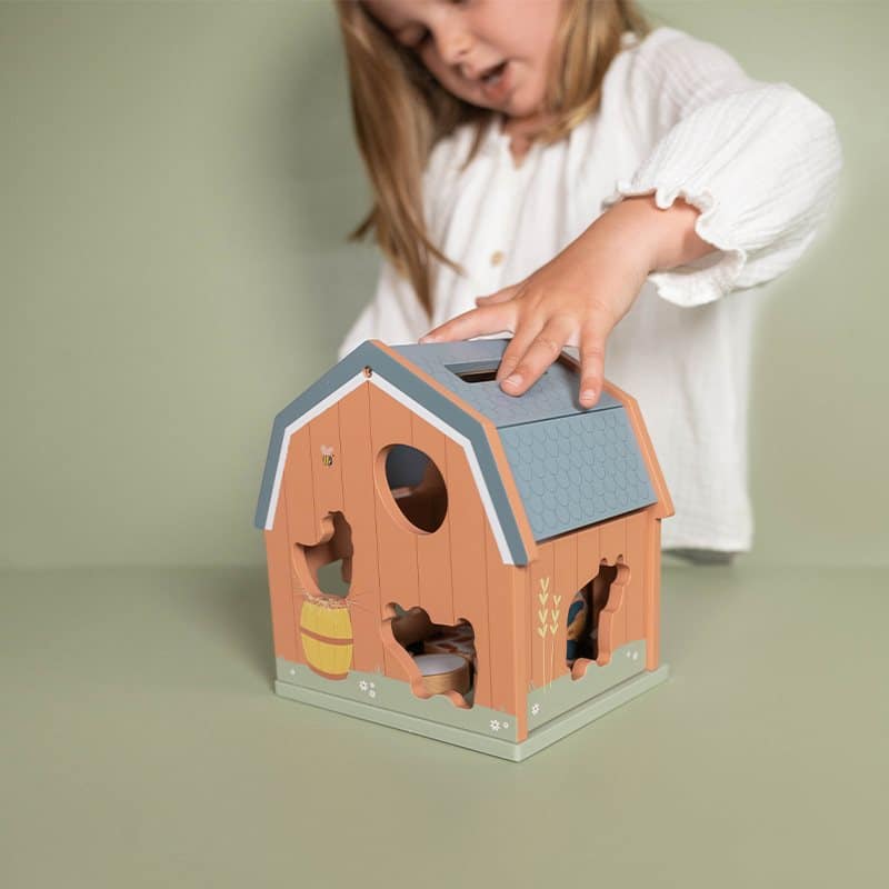 Cubo de Encaixe de formas – Little Farm | Little Dutch Little Dutch Mini-Me - Baby & Kids Store