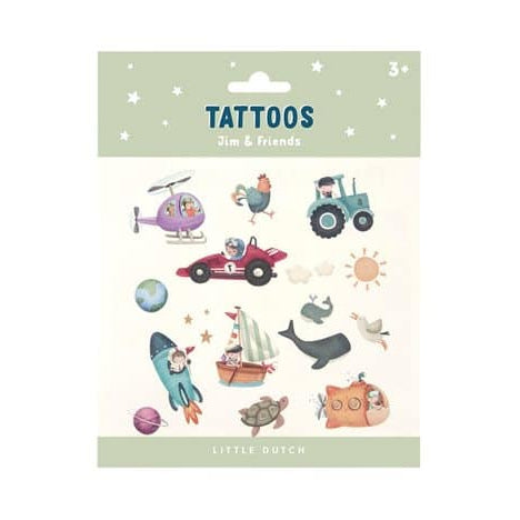 Tatuagens temporárias Jim & Friends | Little Dutch Little Dutch Mini-Me - Baby & Kids Store