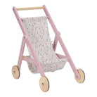 Carrinho de Bonecas em Madeira Rosa - Little Dutch com padrão Soft Flowers, ideal para brincadeiras seguras.