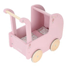 Carrinho para Bonecas Rosa com acessórios - Little Dutch com design nostálgico e floral.