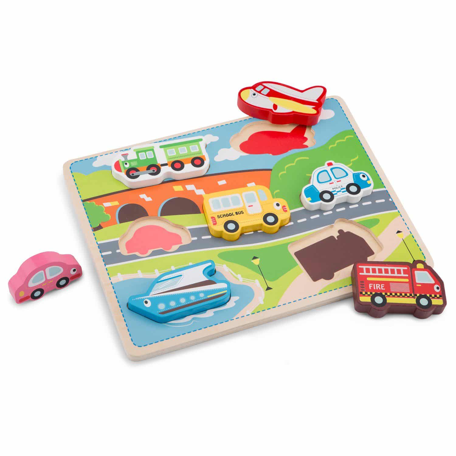 Puzzle em Madeira "Veículos" | New Classic Toys - Mini-Me