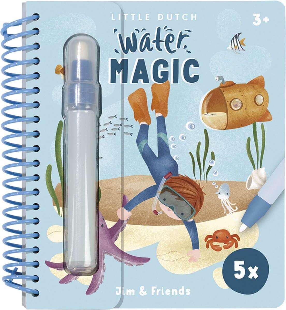 Livro de colorir Water Magic - Jim & Friends | Little Dutch Mini-Me - Baby & Kids Store