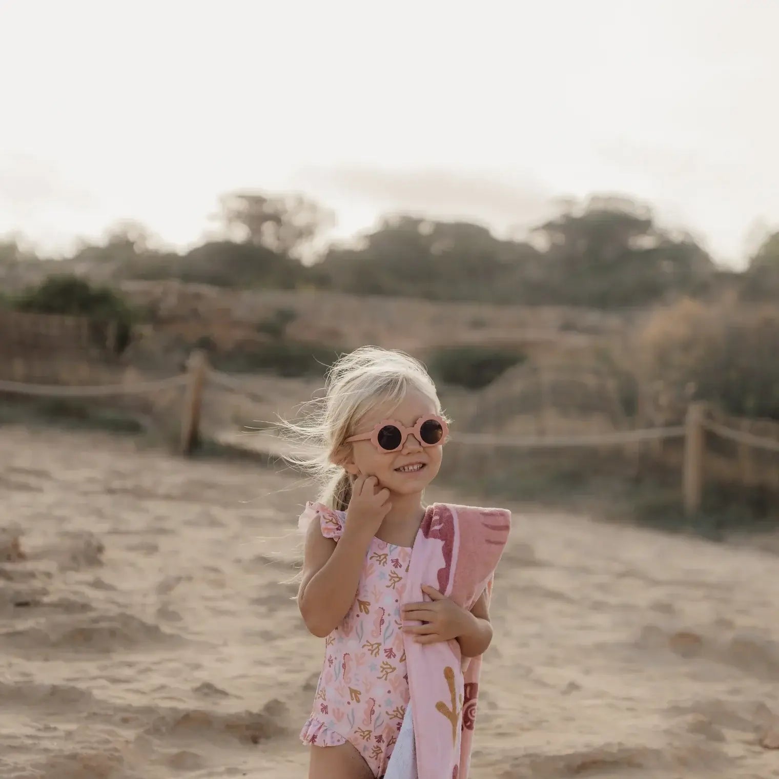 Toalha de praia Ocean Dreams Pink Little Dutch Mini-Me - Baby & Kids Store