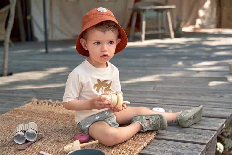 Fralda de banho reutilizável 3-6 meses - Palms Olive | LASSIG - Mini-Me - Baby & Kids Store