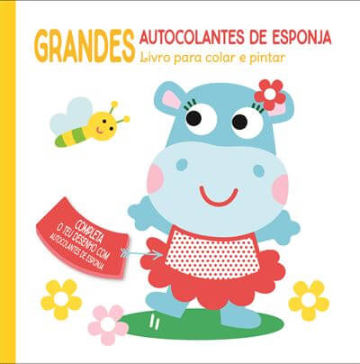 Grandes Autocolantes Esponja – Livro para Colar e Pintar – Hipopotama Yoyo Books Mini-Me - Baby & Kids Store