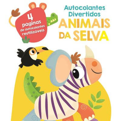 Livro Autocolantes Divertidos - Animais da Selva Yoyo Books Mini-Me - Baby & Kids Store