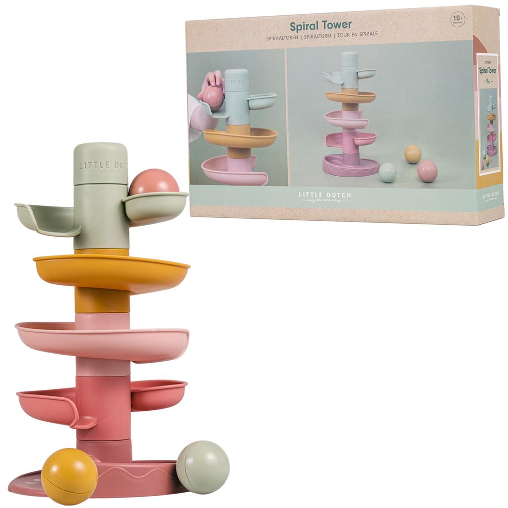 Torre espiral de bolas - rosa | Little Dutch - Mini-Me