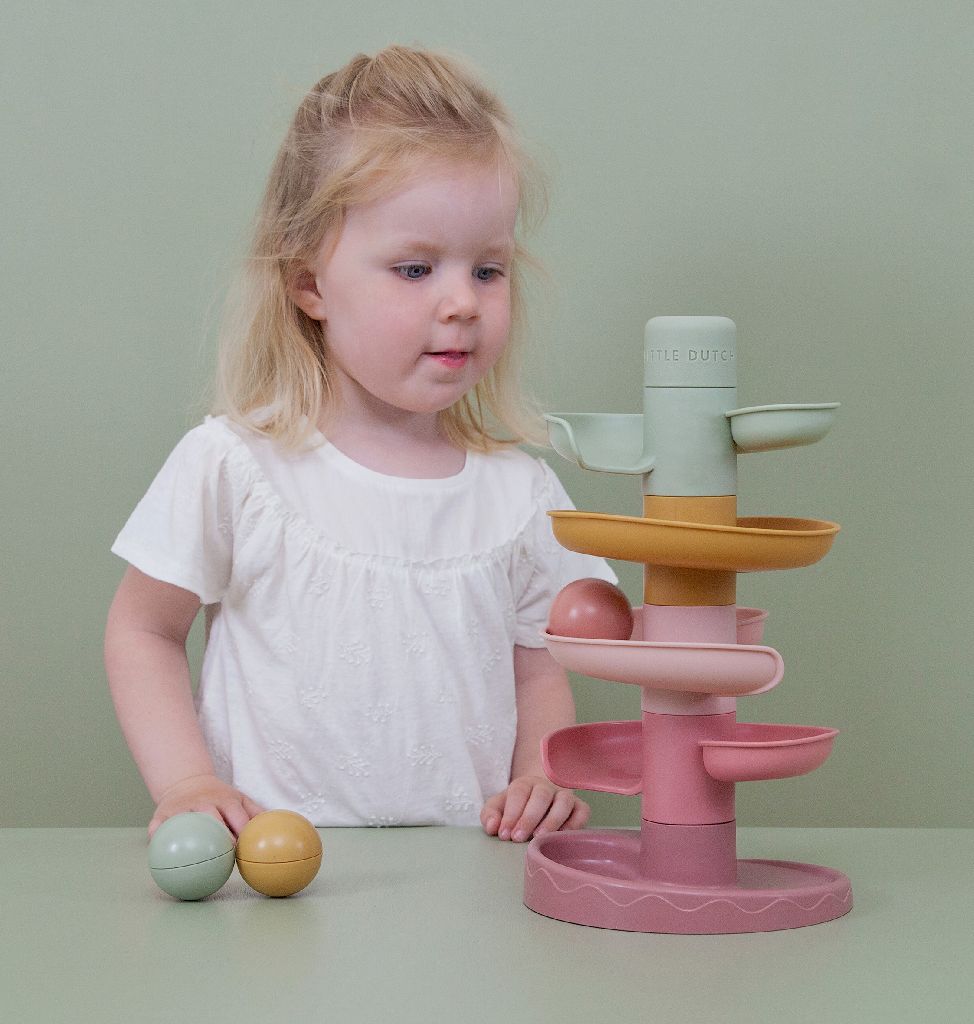 Torre espiral de bolas - rosa | Little Dutch - Mini-Me
