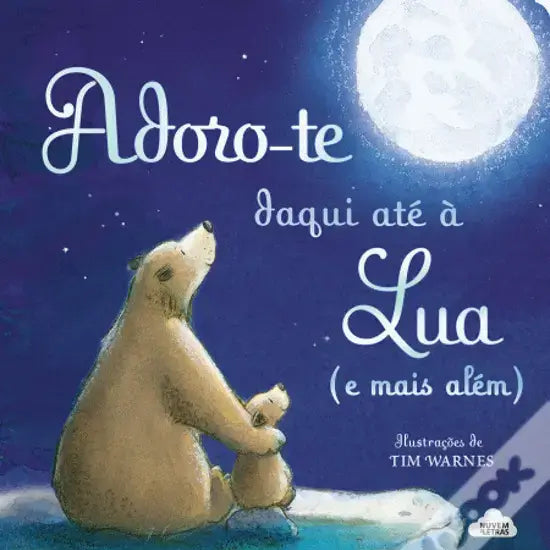 Livro Adoro-te Daqui Até à Lua (e Mais Além) Nuvem de Letras Mini-Me - Baby & Kids Store