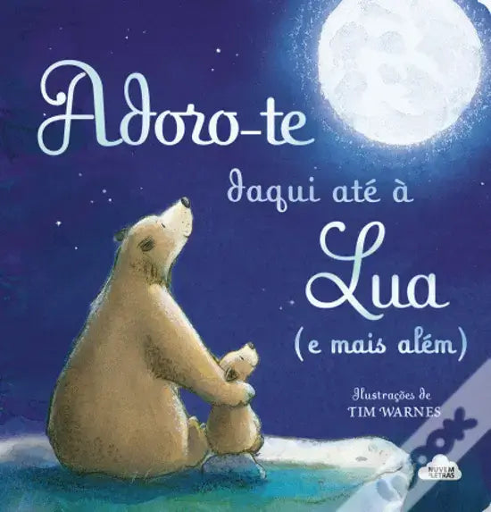 Livro Adoro-te Daqui Até à Lua (e Mais Além) Nuvem de Letras Mini-Me - Baby & Kids Store