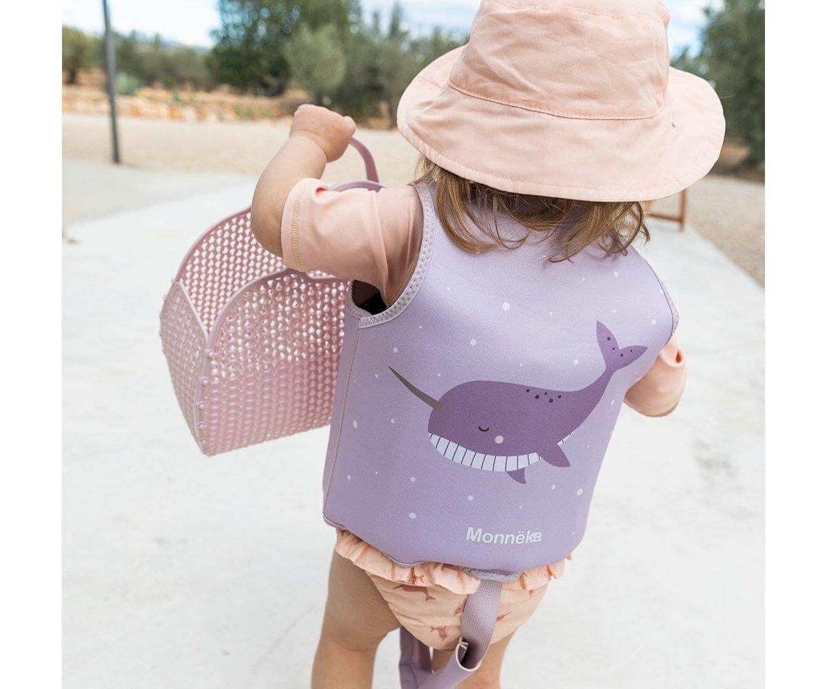 Colete flutuador 3-6 anos - Narval Lilac | Monneka Mini-Me - Baby & Kids Store