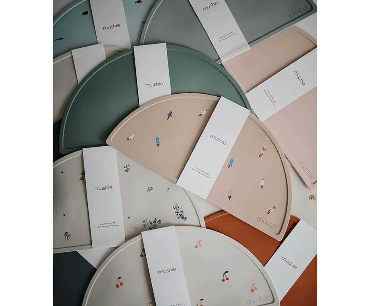 Individual de refeição em silicone - Blush | Mushie - Mini-Me - Baby & Kids Store