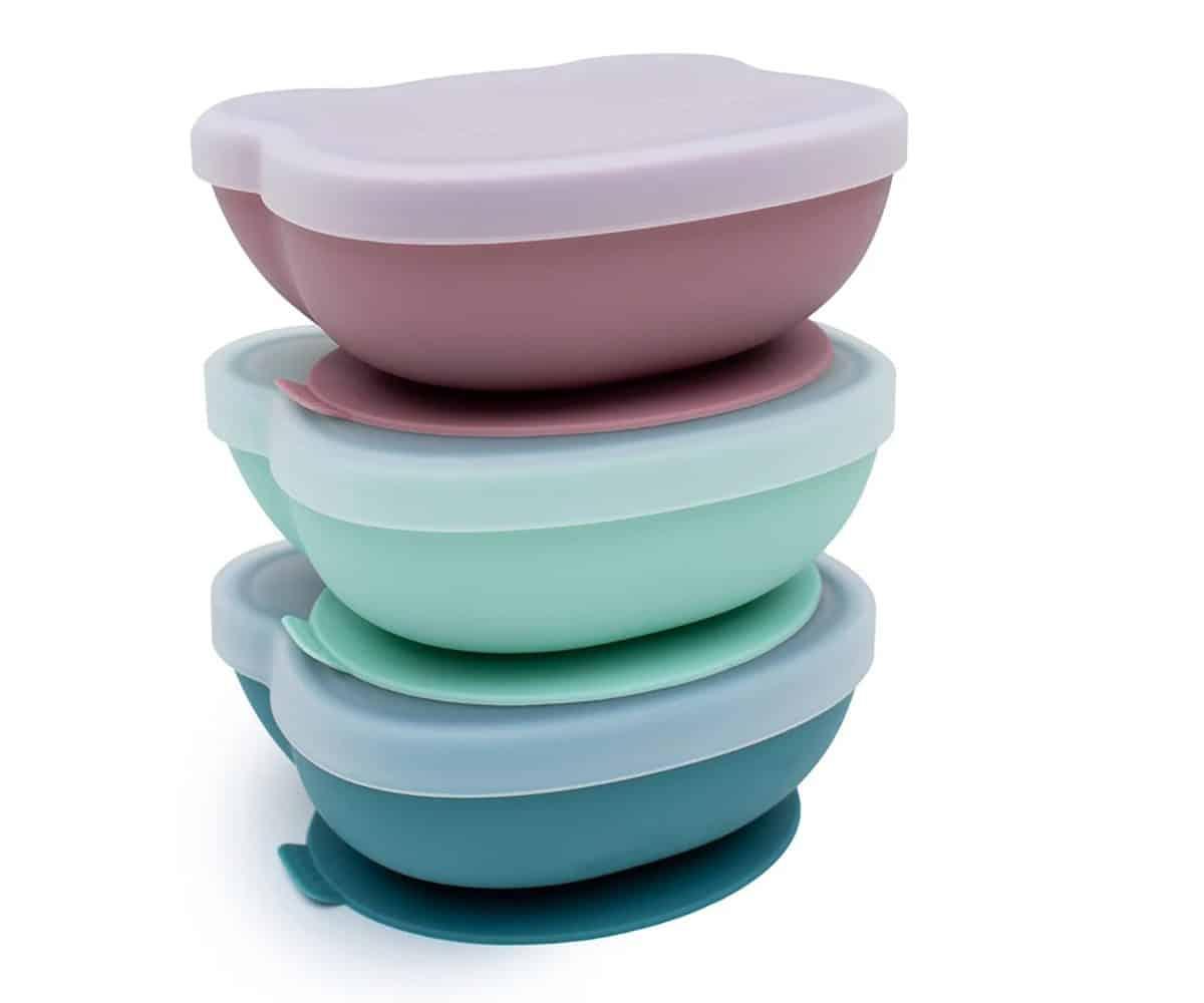 Taça com ventosa e tampa urso - rosa pastel | We Might Be Tiny - Mini-Me - Baby & Kids Store