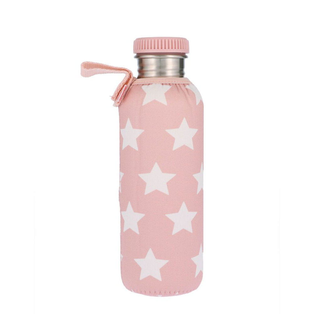 Garrafa de aço inoxidável 750ml- estrelas rosa | Tutete Tutete Mini-Me - Baby & Kids Store