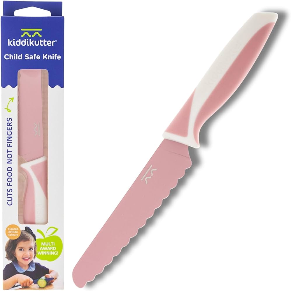 Kiddikutter - Faca de cozinha para autonomia da criança - Rosa Mini-Me - Baby & Kids Store