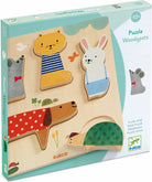 Woodypets – Puzzle de madeira p/encaixar e empilhar | Djeco Mini-Me - Baby & Kids Store