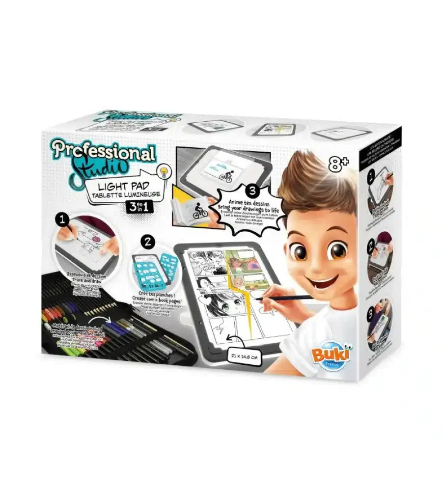 Estudio Profissional Tablet com luz 3 em 1 | BUKI Mini-Me - Baby & Kids Store