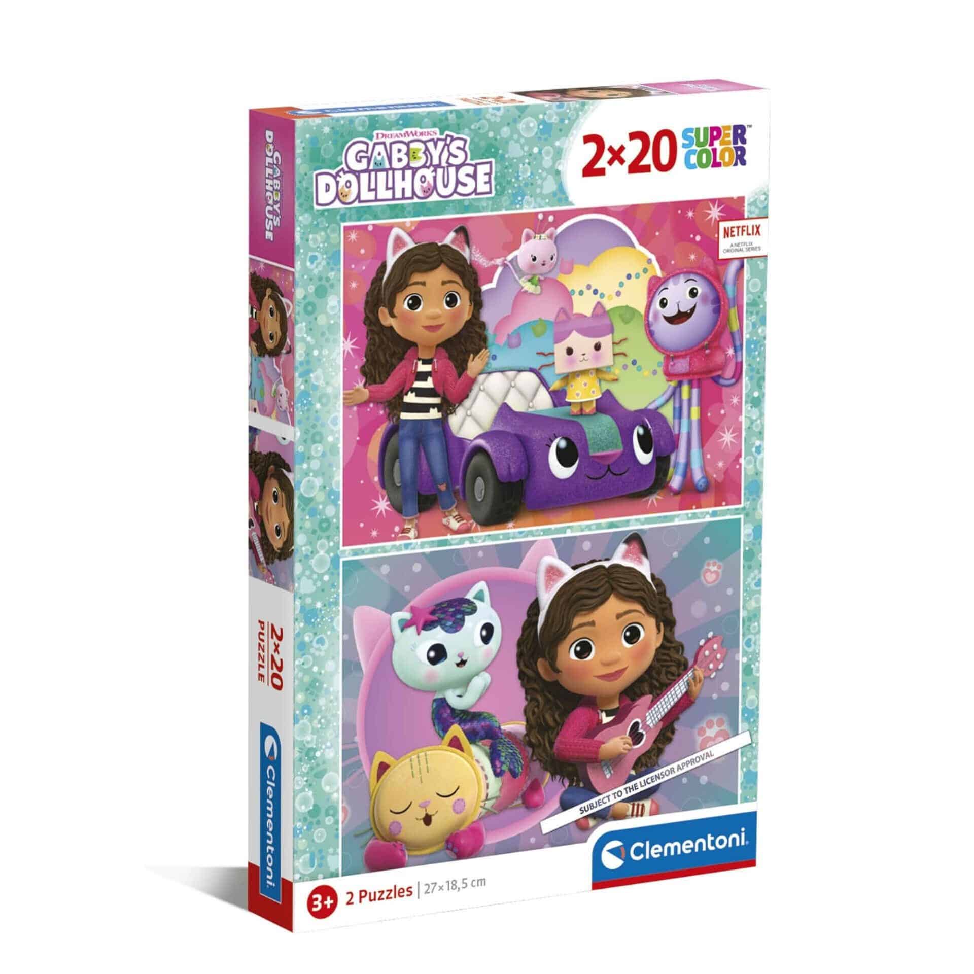 Puzzle 2 X 20 Peças - GABBY´S DOLLHOUSE - Clementoni Mini-Me - Baby & Kids Store
