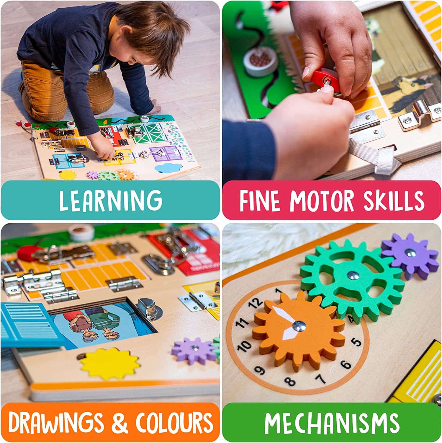 Lockboard / Tabuleiro de fechaduras e atividades | MAX&LEA - Mini-Me - Baby & Kids Store