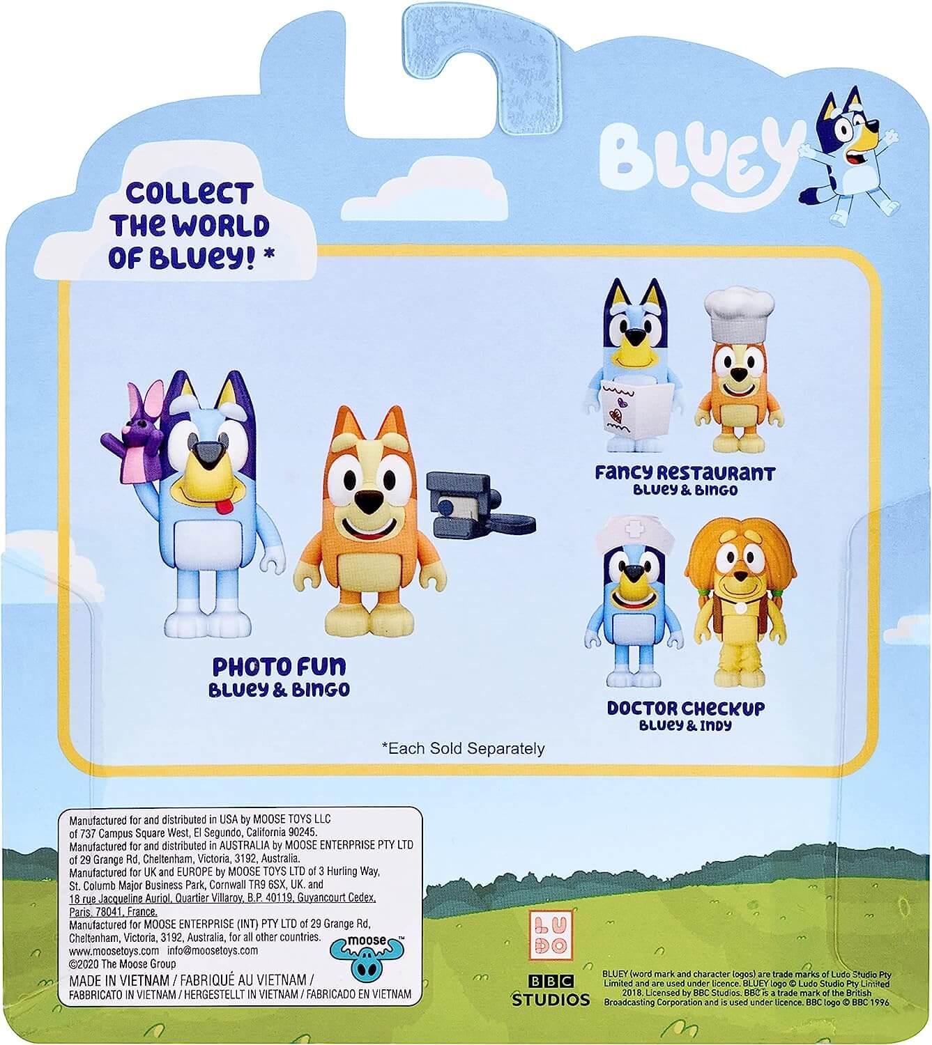 Pack Figuras Bluey e Bingo - Photo Fun - Mini-Me - Baby & Kids Store