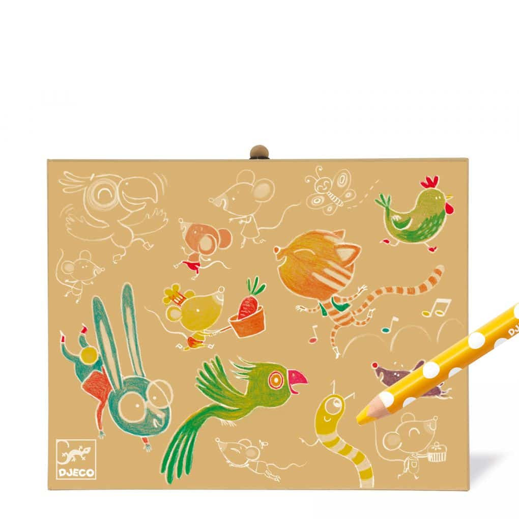 Caixa de pinturas pequena (lápis e canetas) - Djeco Djeco Mini-Me - Baby & Kids Store