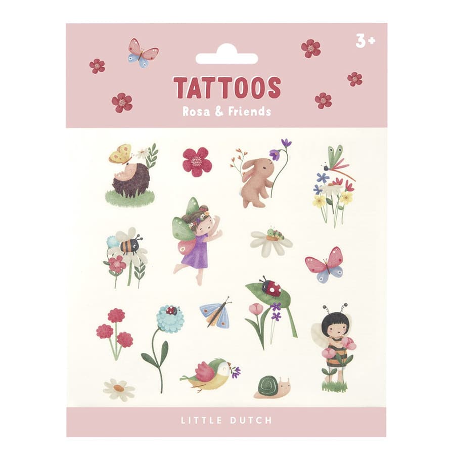 Tatuagens temporárias Rosa & Friends | Little Dutch - Mini-Me