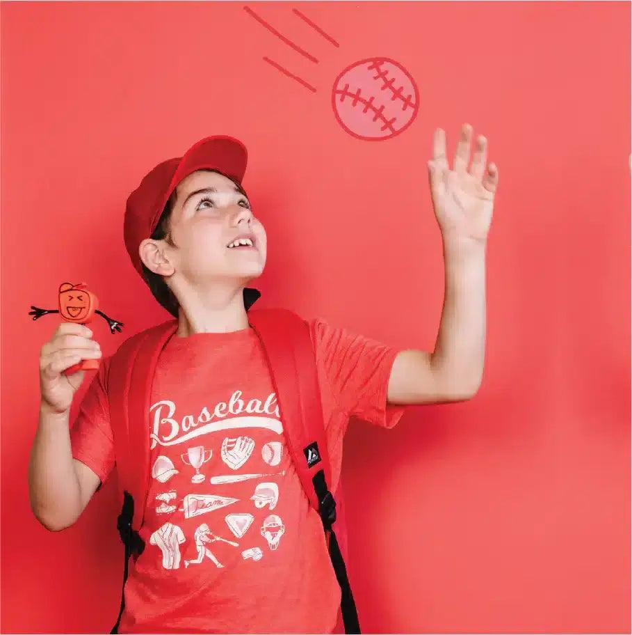 Pack Glo Pals - Personagem Sammy + 2 Cubos de luz Vermelho - Mini-Me - Baby & Kids Store