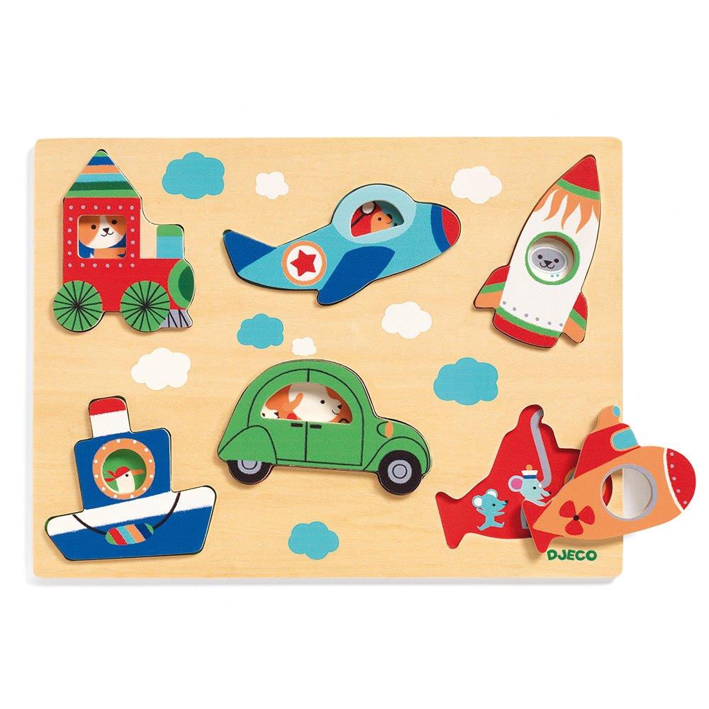 Coucou Vroum – Puzzle de Formas e Transportes | Djeco Mini-Me - Baby & Kids Store