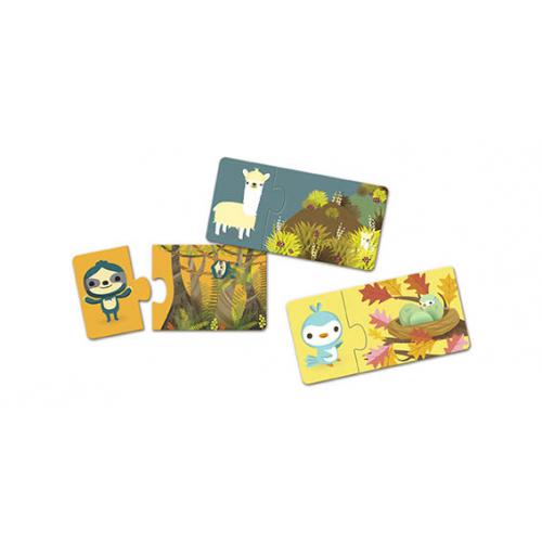 Puzzle duo "Animais Escondidos" 2+ | Djeco Mini-Me - Baby & Kids Store