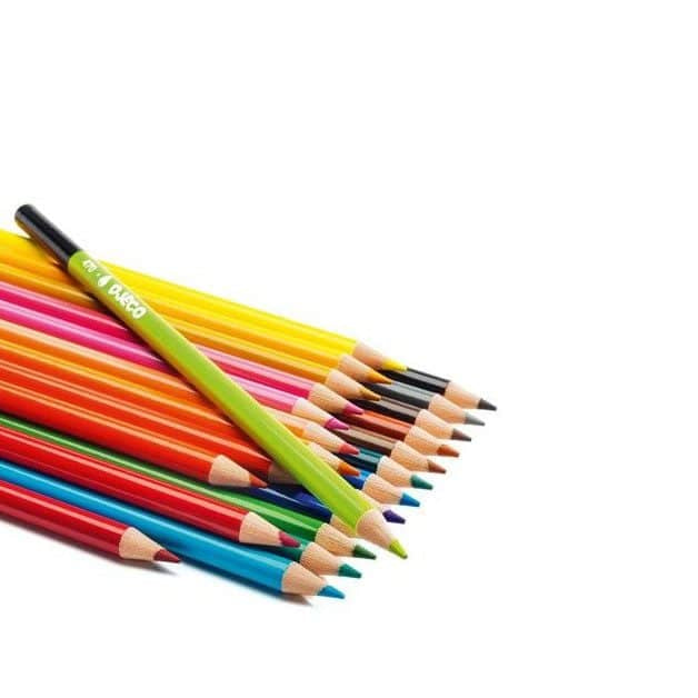 Caixa de 24 Lápis de cor Aguarela | Djeco Mini-Me - Baby & Kids Store