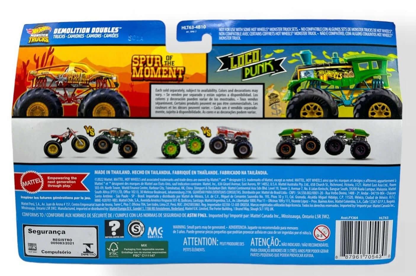 Hot Wheels - Pack 2 Veículos Dupla Demolição Monster Trucks - Mini-Me - Baby & Kids Store