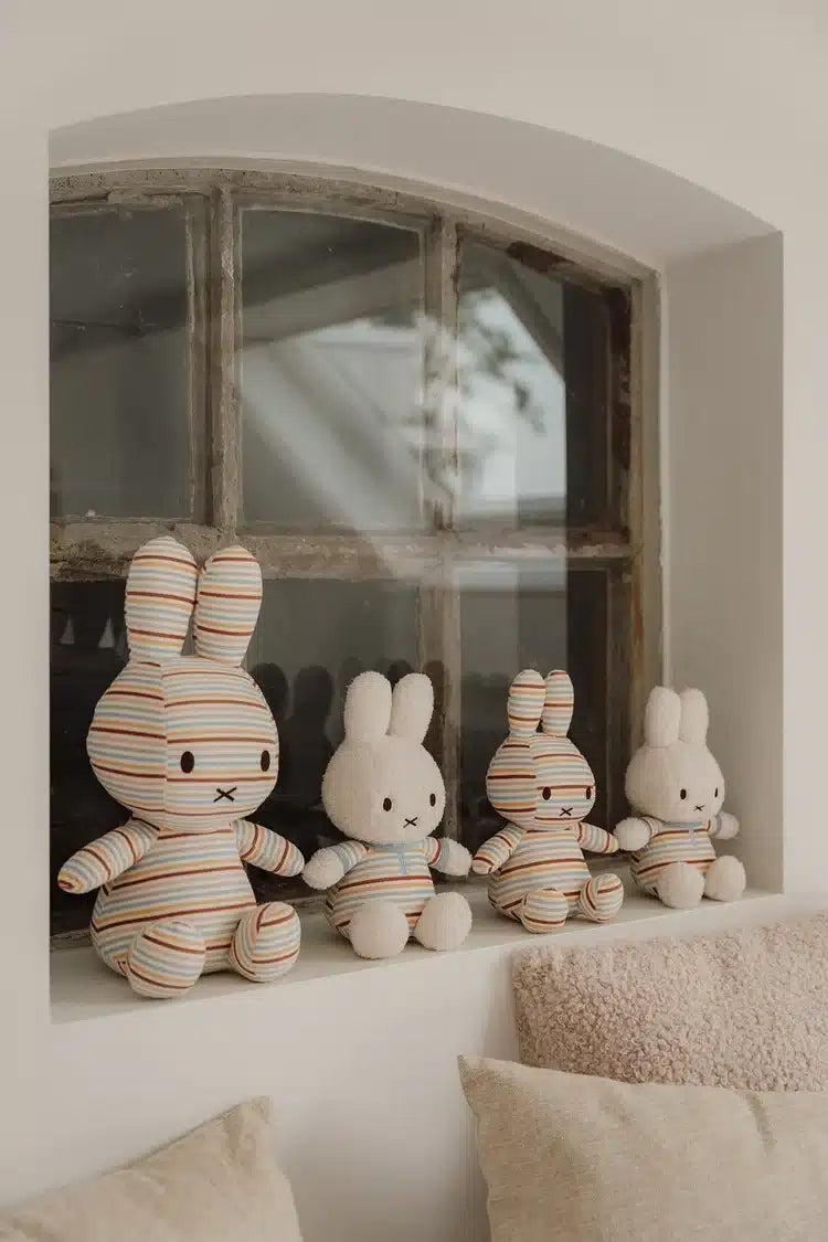 Peluche Bunny Miffy 25cm – Stripes all over | Little Dutch Little Dutch Mini-Me - Baby & Kids Store