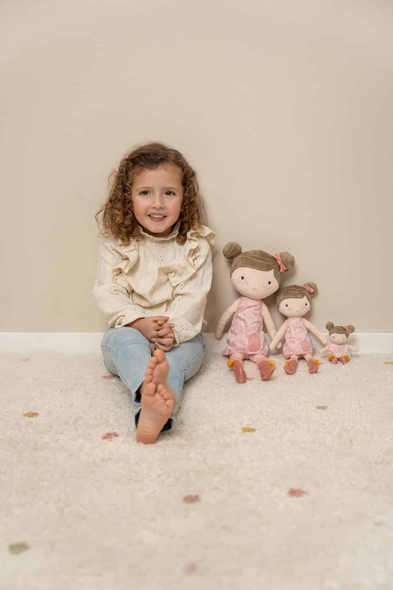 Boneca de pano Rosa 35cm - Little Dutch - Mini-Me - Baby & Kids Store