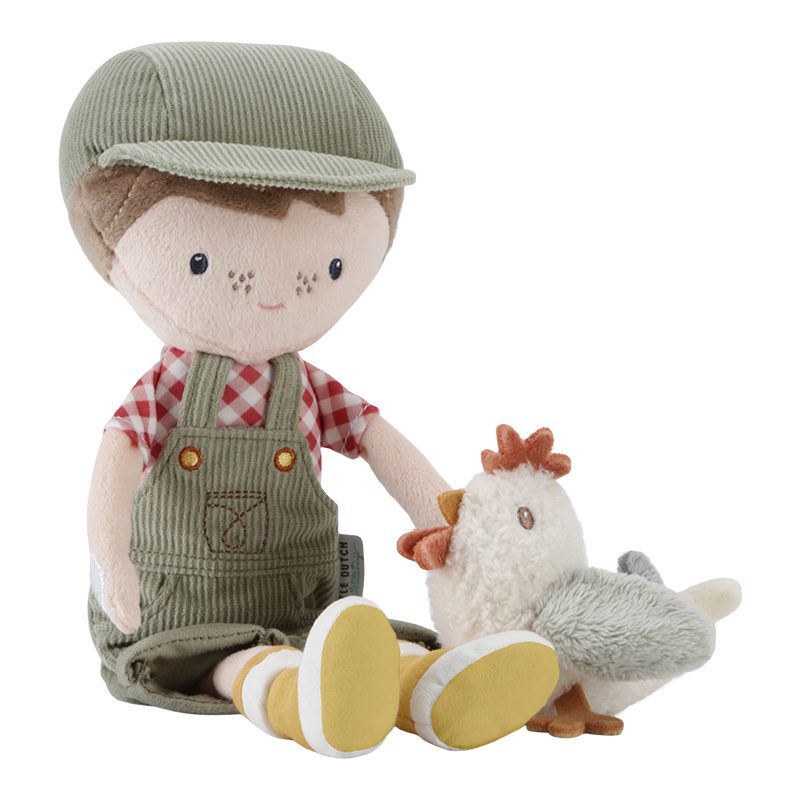 Jim - Agricultor com Galinha 35cm | Little Dutch - Mini-Me