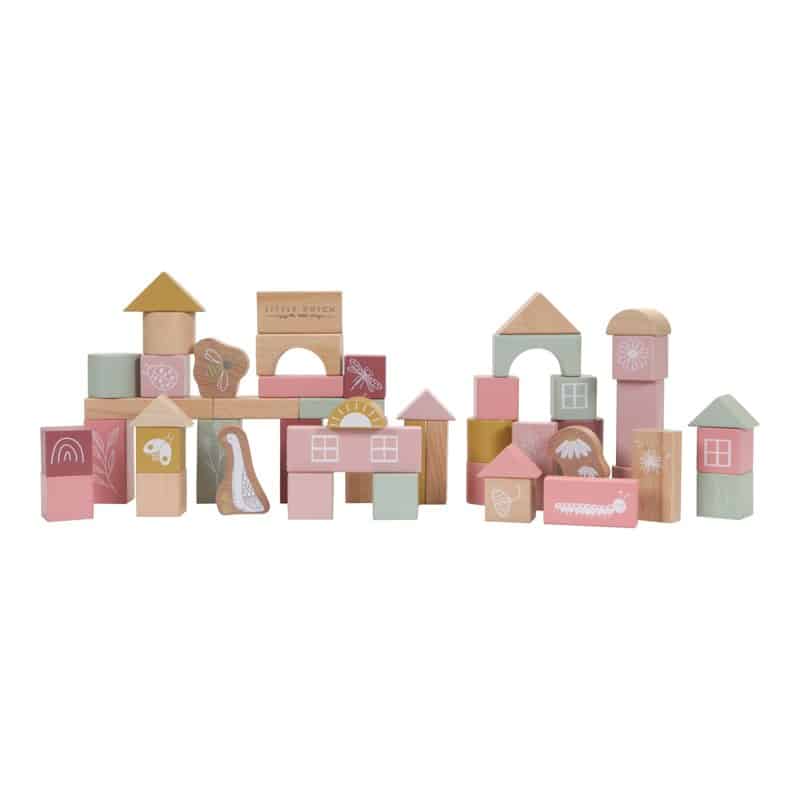Blocos de construção em madeira - rosa | Little Dutch Mini-Me - Baby & Kids Store