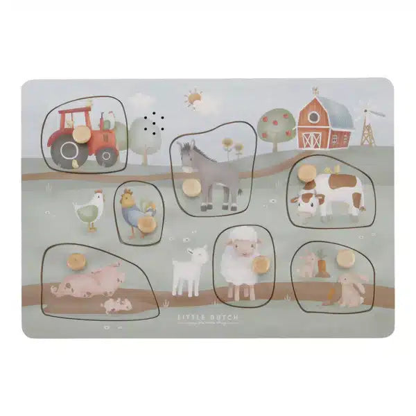 Puzzle de encaixe sonoro - Little Farm | Little Dutch Mini-Me - Baby & Kids Store