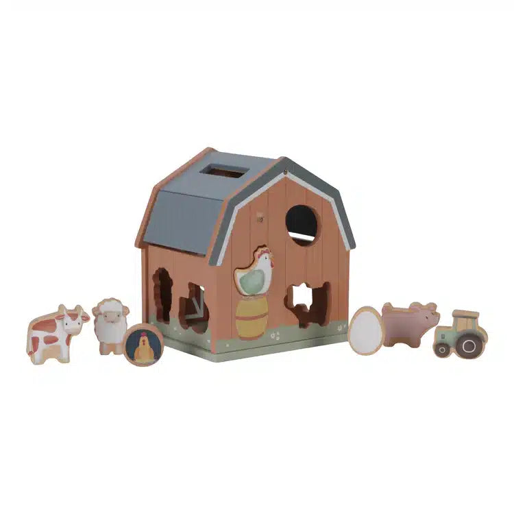 Cubo de Encaixe de formas – Little Farm | Little Dutch Mini-Me - Baby & Kids Store