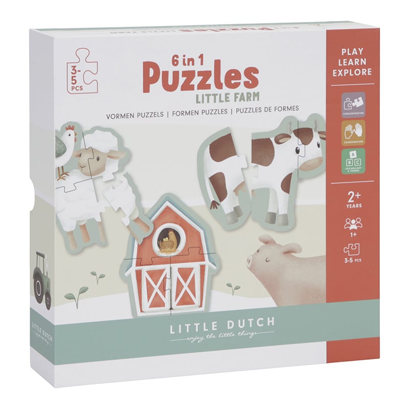 Puzzle 6 em 1 - Little Farm | Little Dutch Little Dutch Mini-Me - Baby & Kids Store