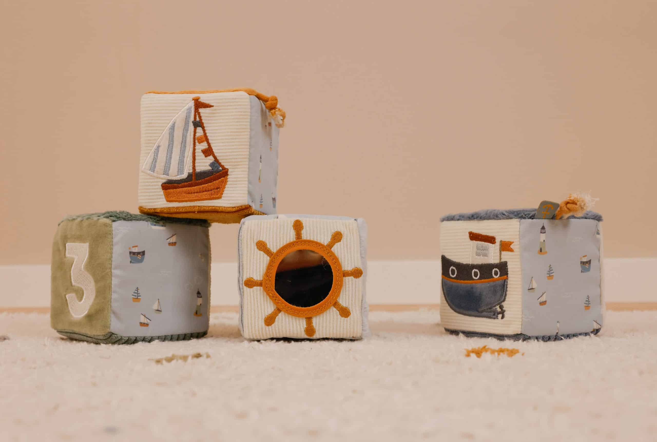 Cubos macios de empilhar - Sailors Bay | Little Dutch Little Dutch Mini-Me - Baby & Kids Store