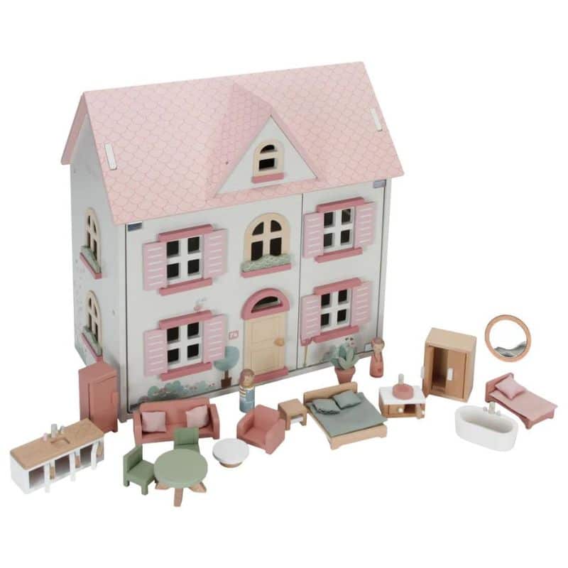 Casa de Bonecas de madeira rosa | Little Dutch - Mini-Me