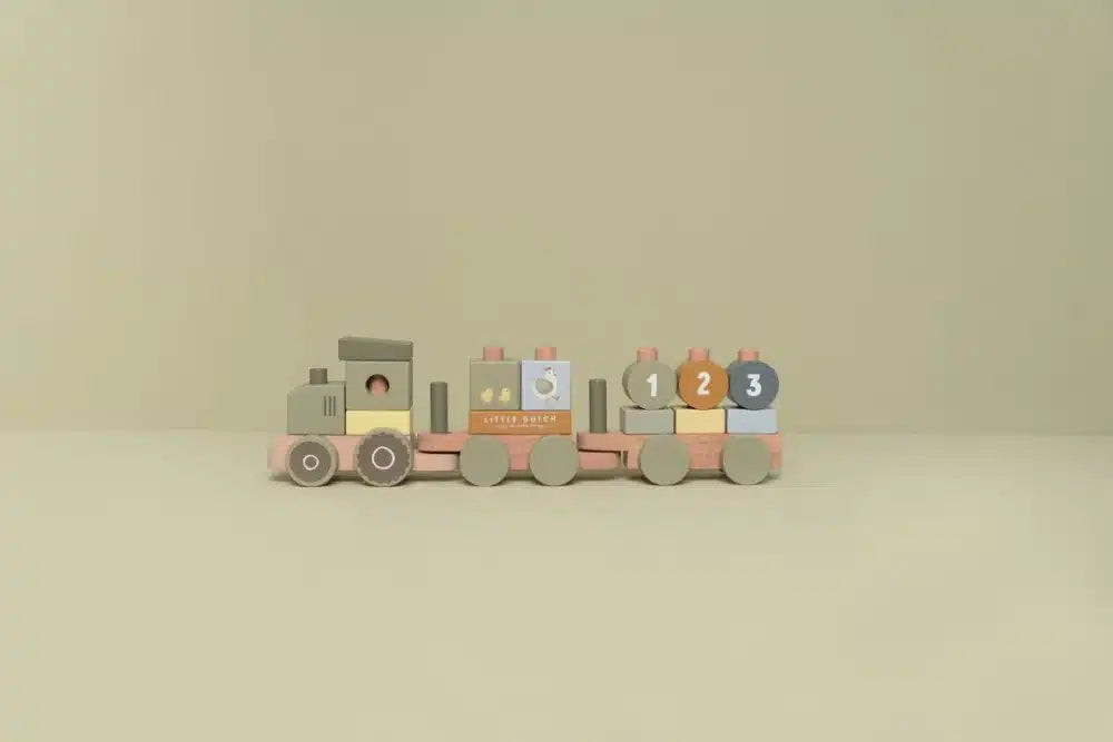 Comboio de empilhar - Trator Little Farm | Little Dutch - Mini-Me