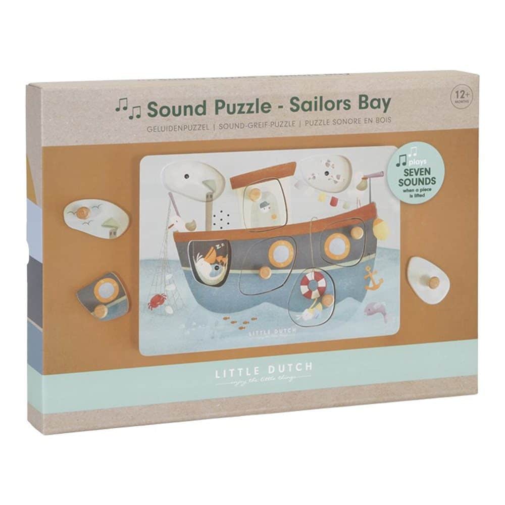 Puzzle de encaixe sonoro "Sailors bay" | Little Dutch Mini-Me - Baby & Kids Store