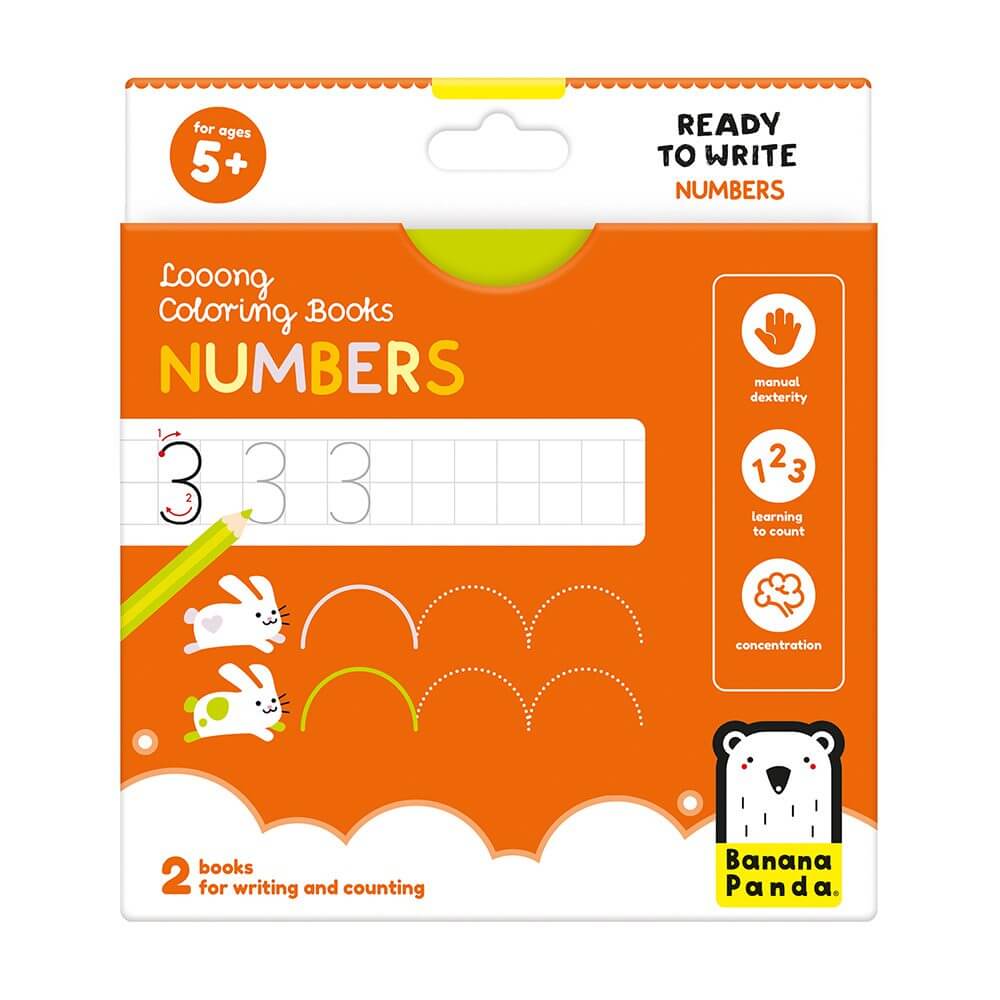 Livro de Colorir Looongo +5A – Números | Banana Panda Mini-Me