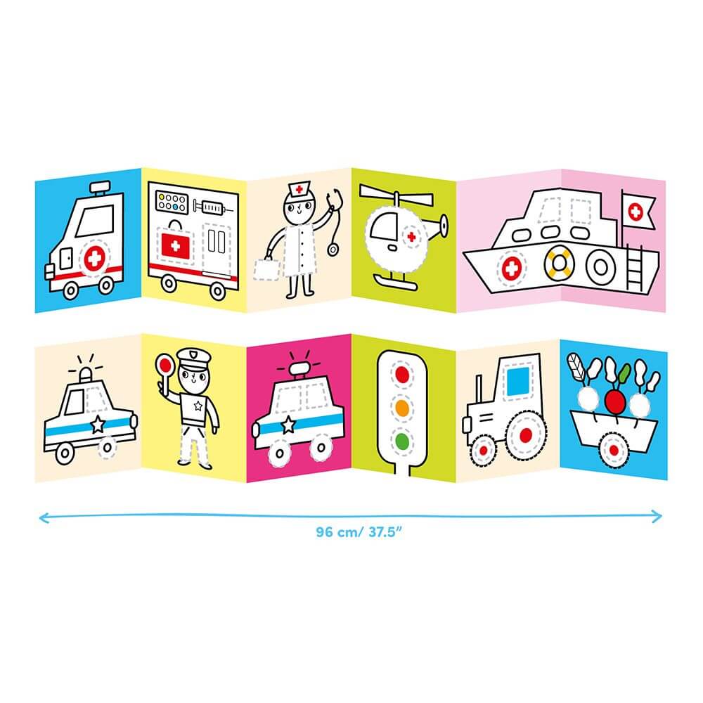 Livro de Colorir Looongo +3A – Veículos | Banana Panda Banana Panda Mini-Me - Baby & Kids Store