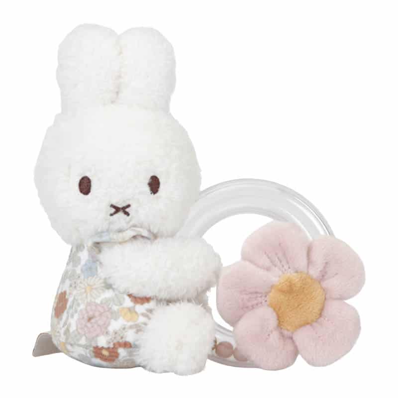 Roca Anel chocalho – Miffy Bunny – Flowers | Little Dutch - Mini-Me