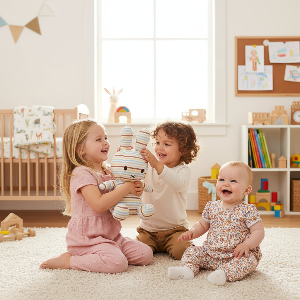 Peluche Bunny Miffy 25cm – Stripes all over | Little Dutch - Mini-Me - Baby & Kids Store