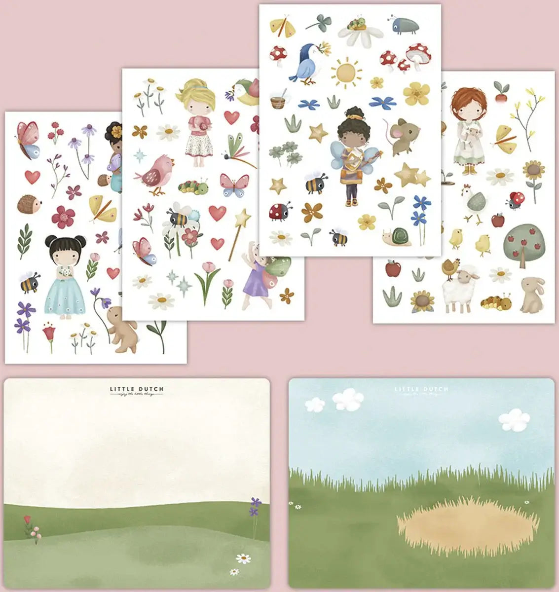 Autocolantes de janela Rosa & Friends | Little Dutch - Mini-Me - Baby & Kids Store