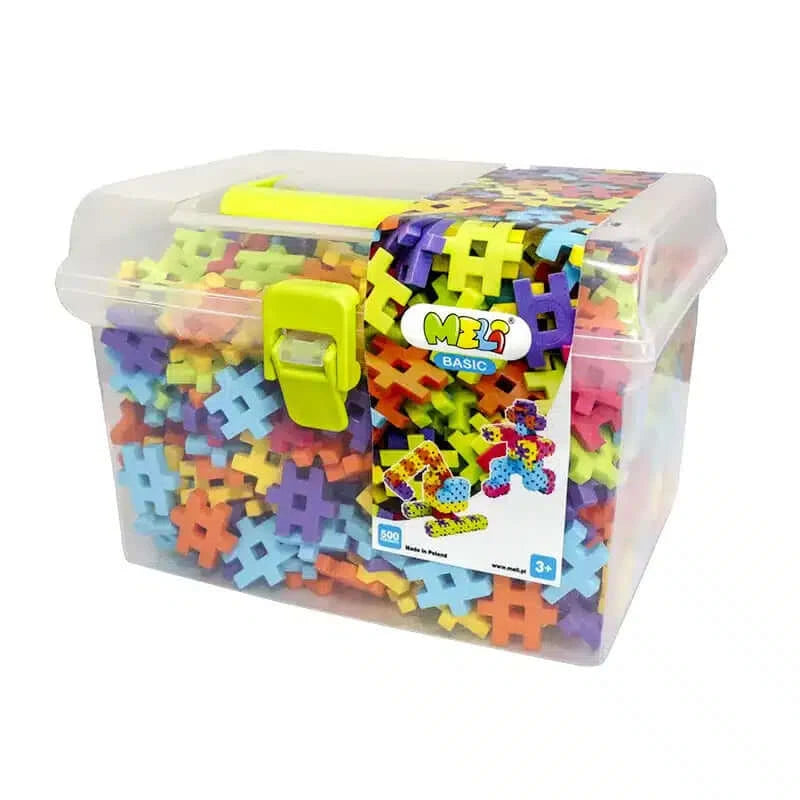 Blocos de construção Basic 500 peças - Travel box | MELI Mini-Me - Baby & Kids Store