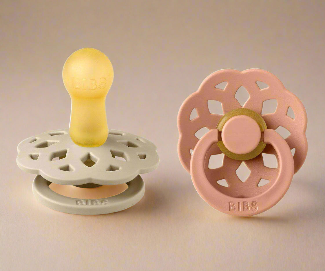Pack 2 Chupetas BIBS boheme - Vanilla/Peach - Mini-Me - Baby & Kids Store